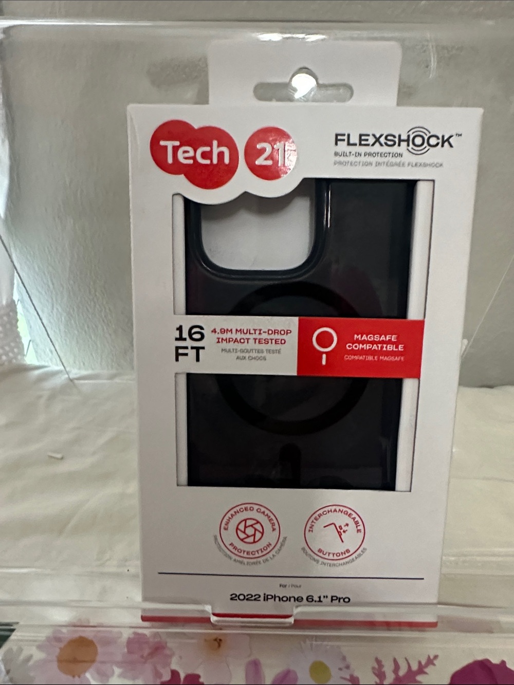 tech21 FlexShock MagSafe-Compatible Phone Case — Black 2022 iPhone 6.1” Pro